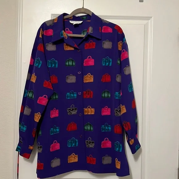 Handbag Print Blouse 👜👚 - Picture 1 of 5